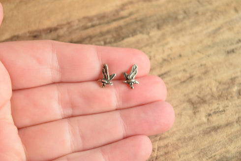 Flying Eagles Sterling Stud Earrings